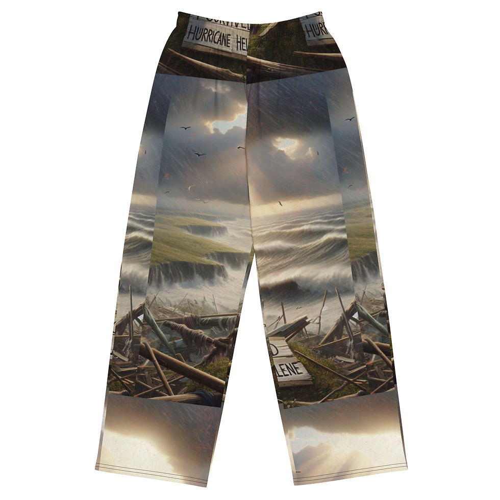All-over print unisex wide-leg pants