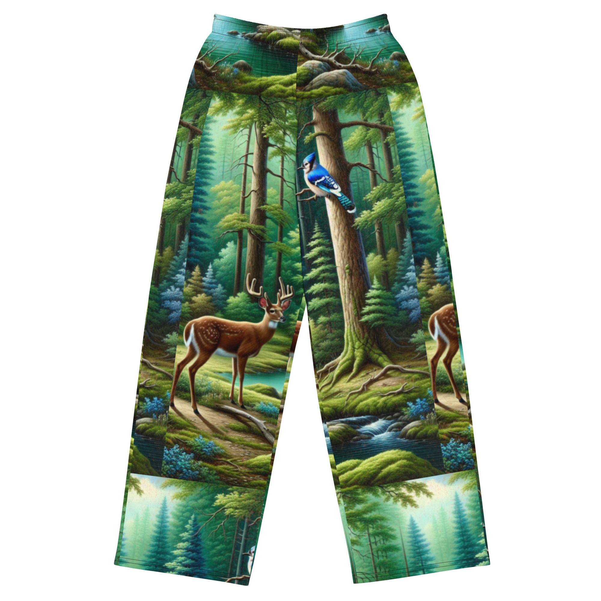 All-over print unisex wide-leg pants
