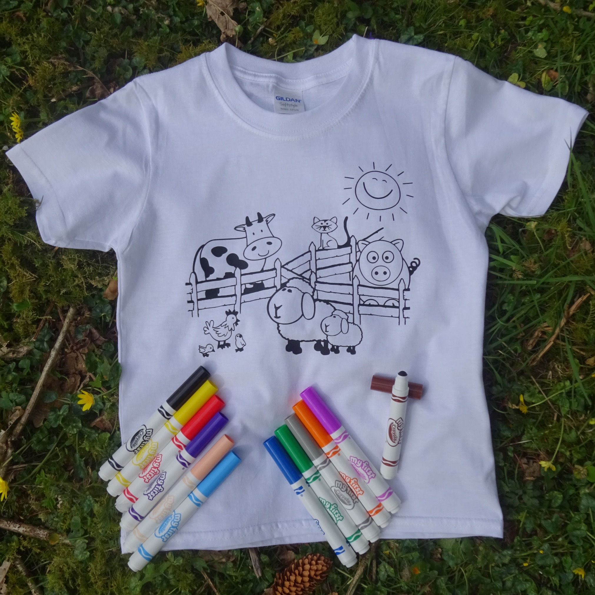 Kid's Colour In T-Shirt Farm