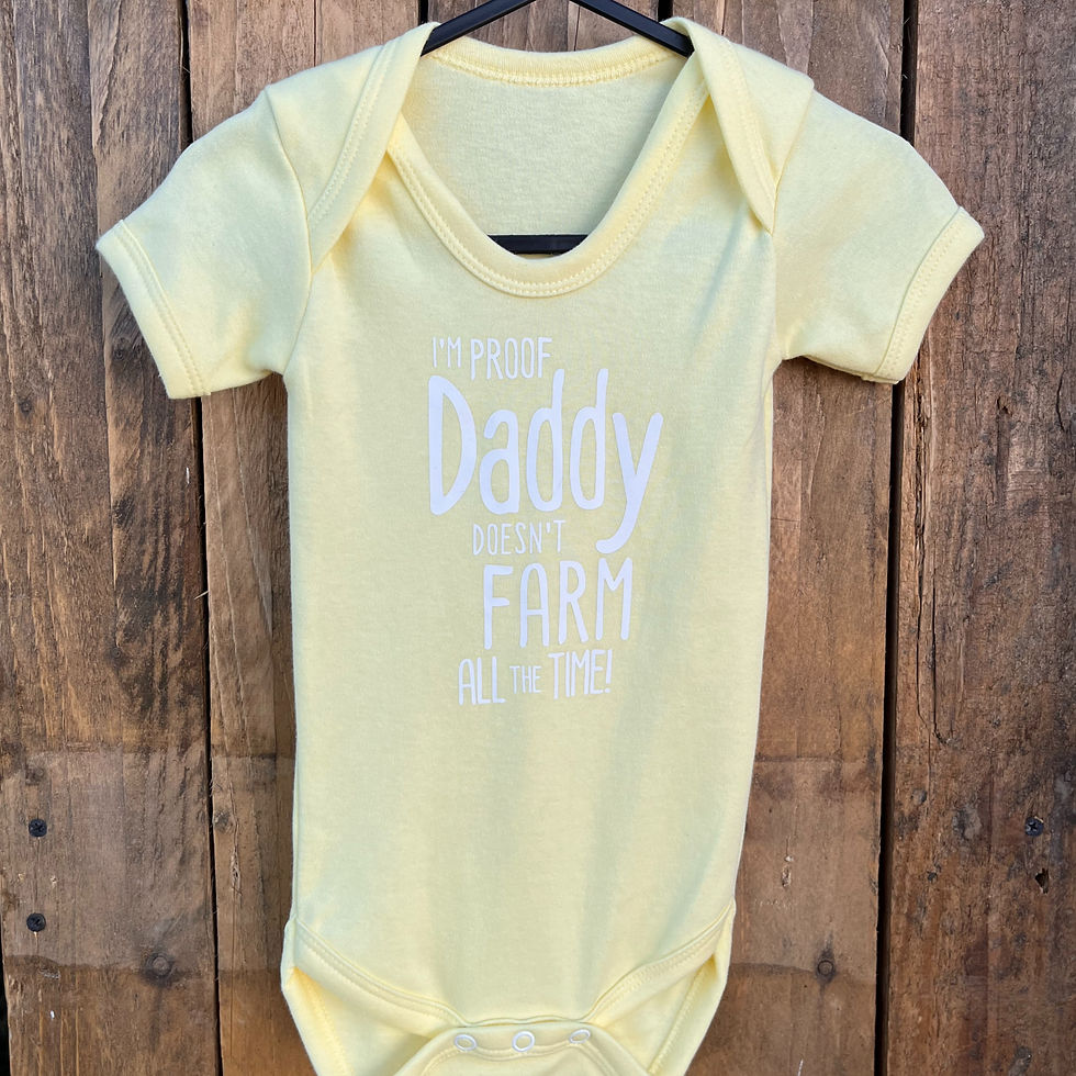 Thumbnail: 'Daddy doesn't farm all the time' baby vest