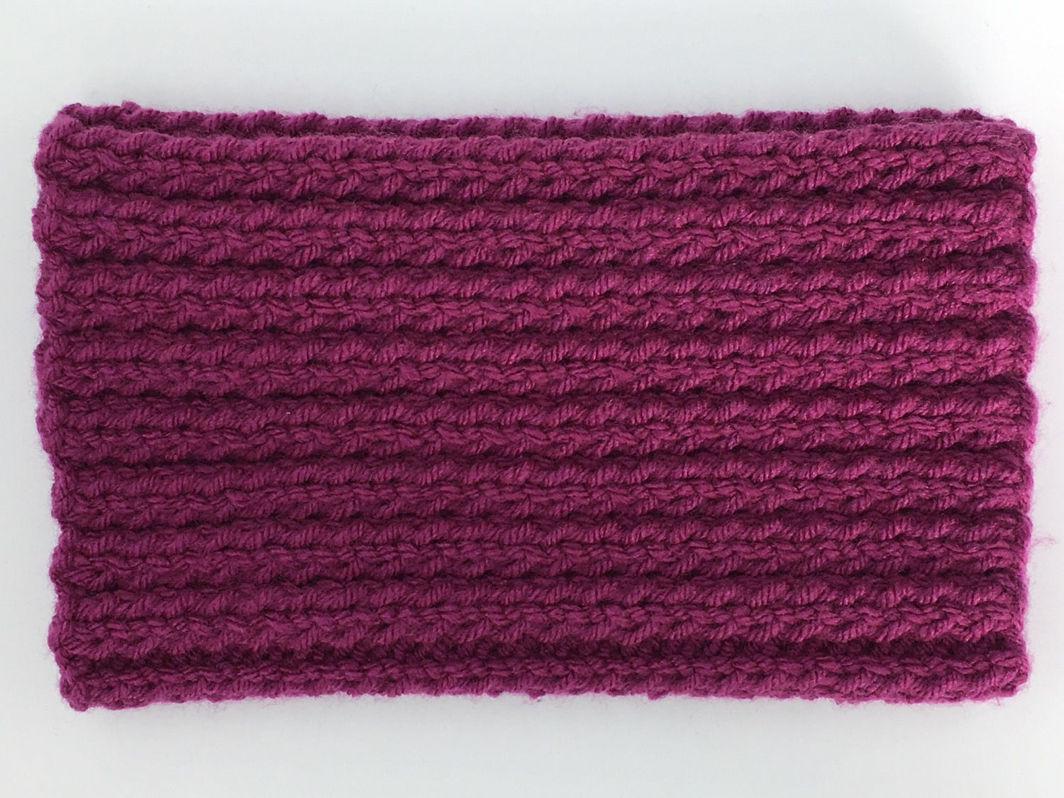 Plum knitted snood for dogs who feel the cold (greyhound, whippet, lurcher, sighthound)