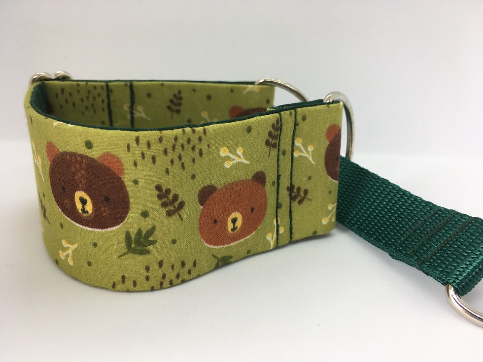 Thumbnail: brown bears  martingale collar for dogs (greyhound, whippet, lurcher).