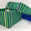 Thumbnail: Green and blue striped martingale and house collar for greyhound, whippet, lurcher.