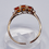 Thumbnail: 9ct Gold  Citrine X3 Ring with Diamond Accent Shoulders