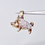 Thumbnail: 9ct Gold Pig Pendant with CZ Body and Sapphire Eyes