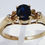 Thumbnail: 9ct Gold Blue Sapphire & Diamond Ring