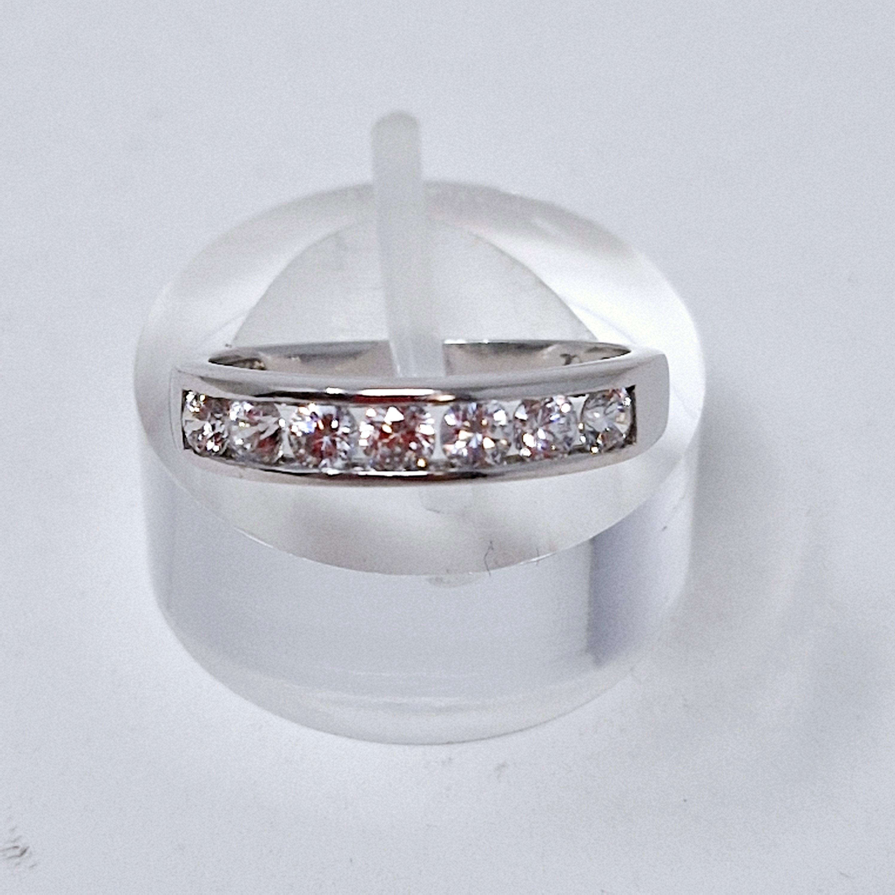 9ct White Gold Cubic Zirconia Eternity Ring