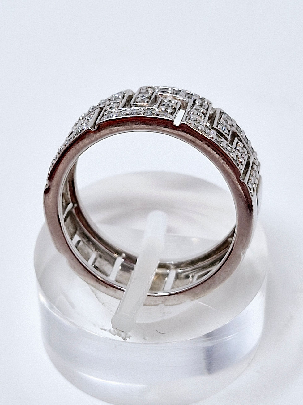 Thumbnail: 9ct Gold Multi Diamond Greek Key Pattern Ring