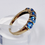 Thumbnail: 9ct Gold Aquamarine x 5 Eternity Ring