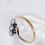 Thumbnail: 18ct Gold Brilliant Cut Diamond Trilogy Ring