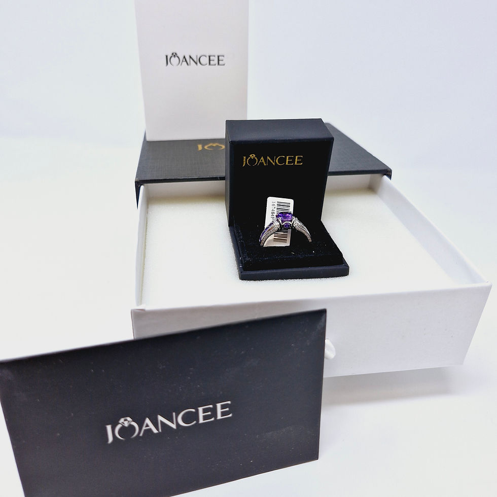 Silver Tanzanite and Cubic Zirconia Ring