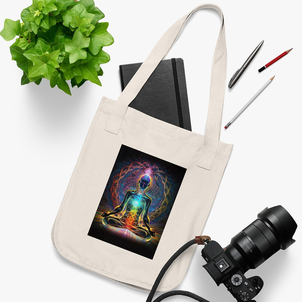 Thumbnail: Chakra Woman Organic Canvas Tote Bag