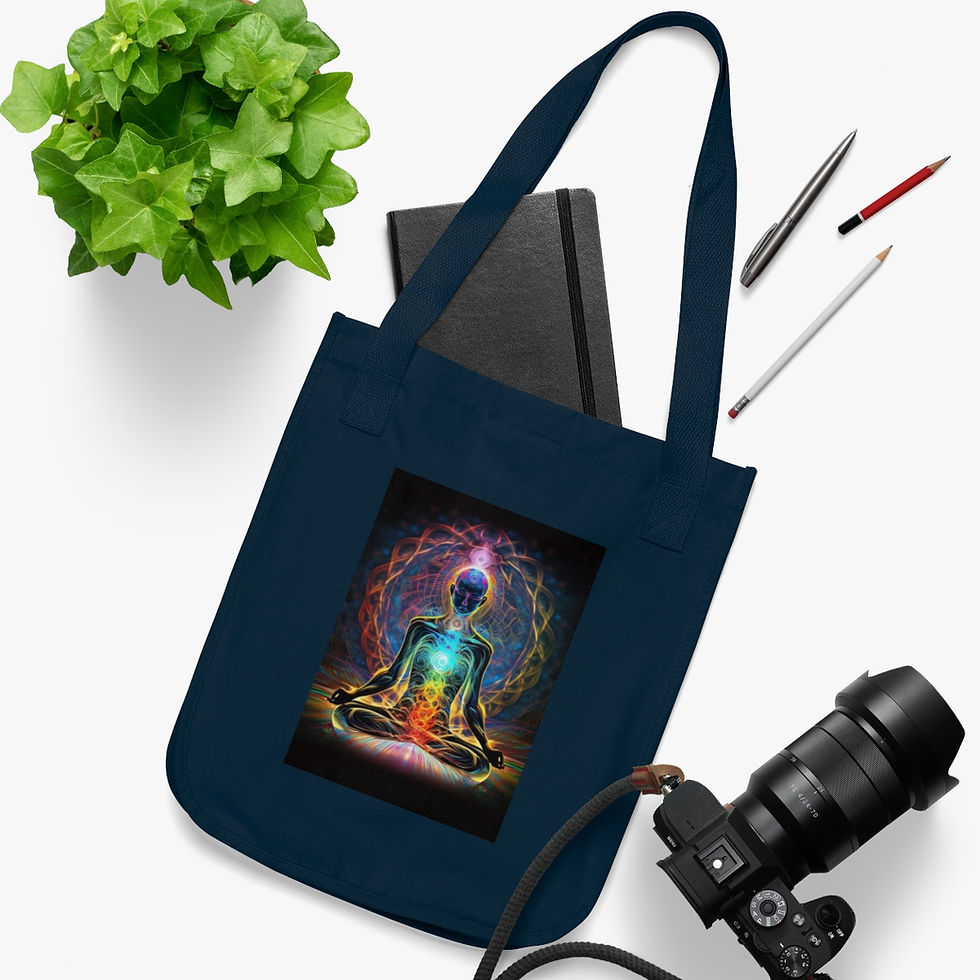 Thumbnail: Chakra Woman Organic Canvas Tote Bag