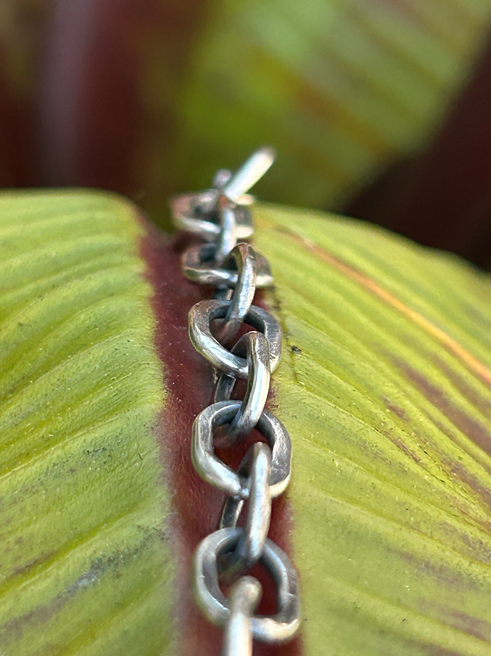 Thumbnail: Hand Forged Black Moonstone and Sterling Silver Chain Bracelet w/Copper Accents
