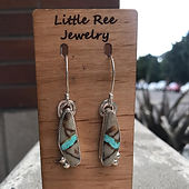 Royston Turquoise and Fine/Sterling Silver Earrings