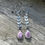 Thumbnail: Purple Wampum Shell and Oxidized Fine/Sterling Silver Earrings 
