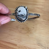 White Buffalo and Fine/Sterling Silver Bracelet