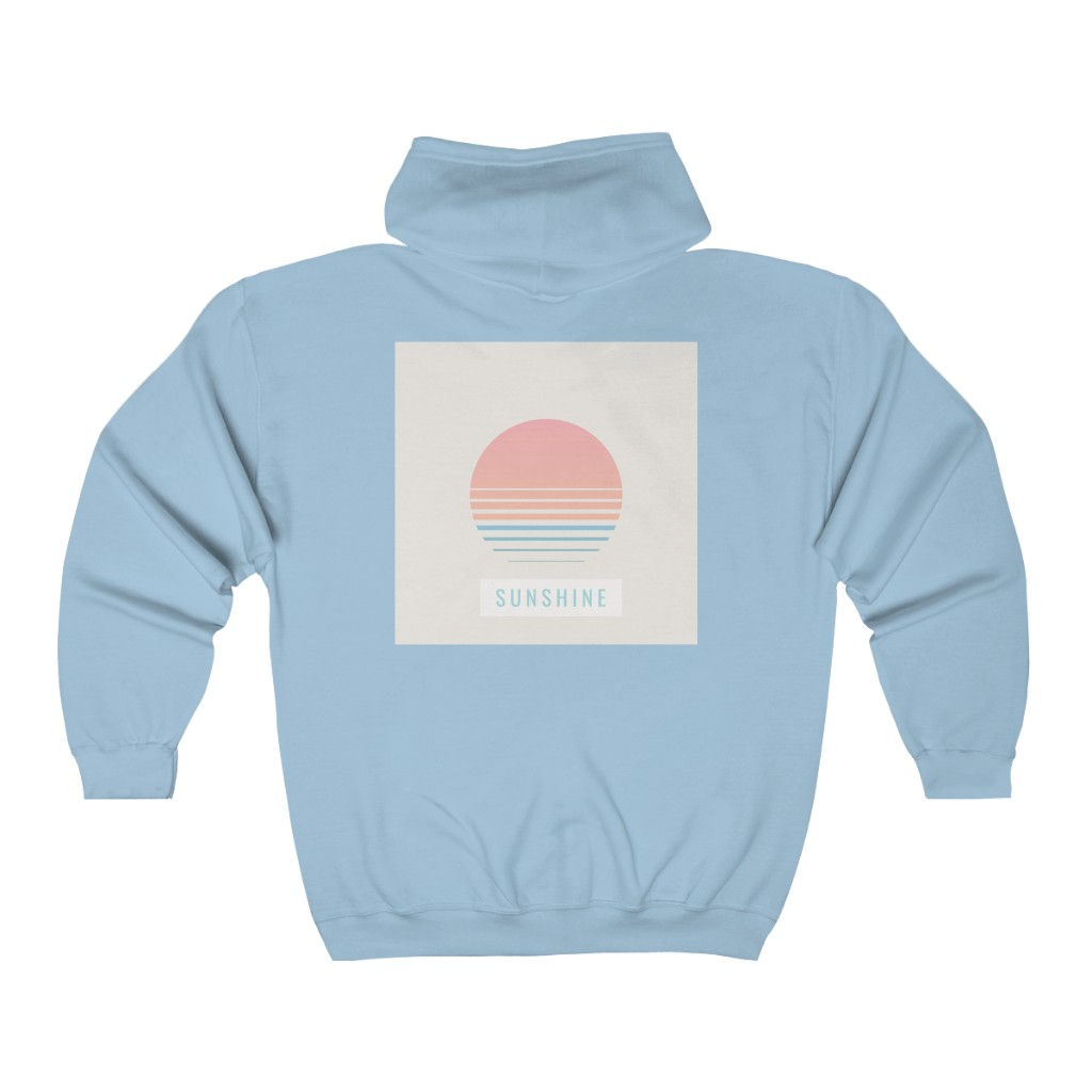 Retro Vibe Full Zip Hooded Sweatshirt