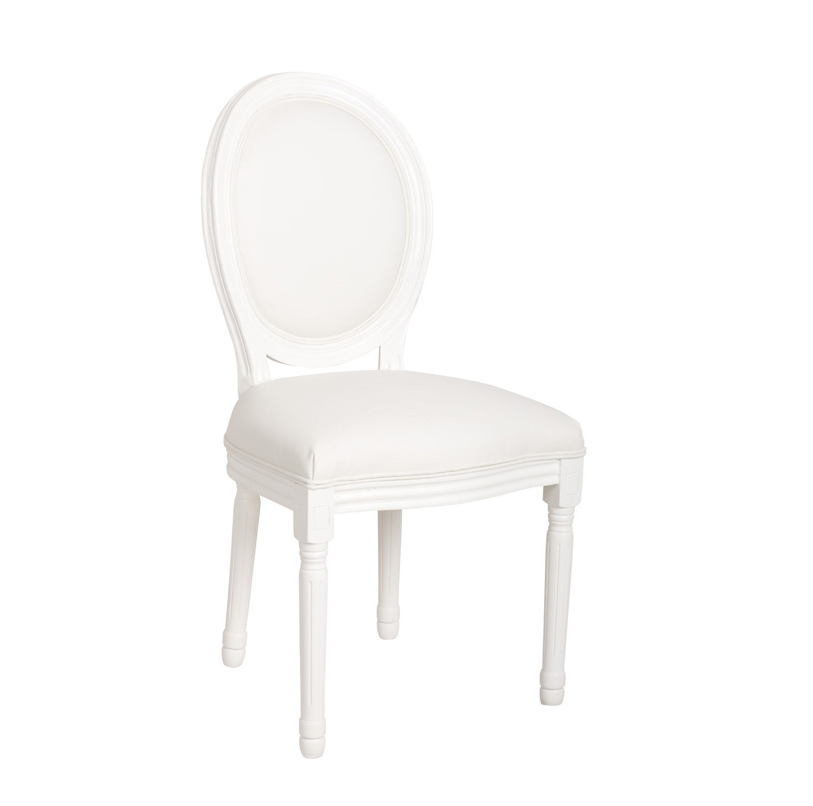 Chaise médaillon blanche
