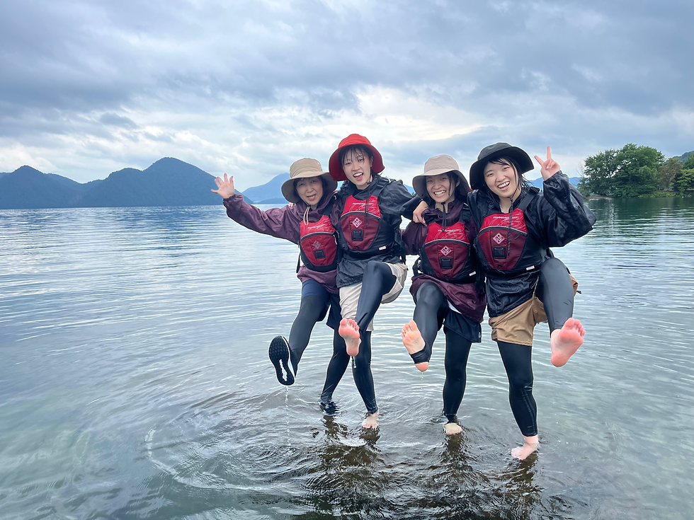 友達や家族と洞爺湖でサップ