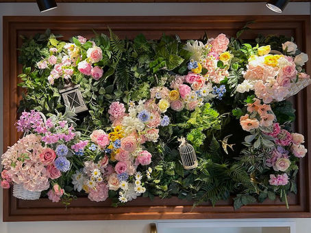 歯科医院のディスプレイ、 春バージョンを制作