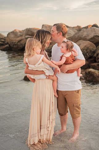 sunset beach family photoshoot in St. Pete, Florida