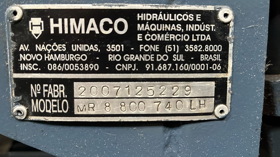 Miniatura: Injetora rotativa - Marca Himaco - Modelo Rapid MR8 - 8 Estações