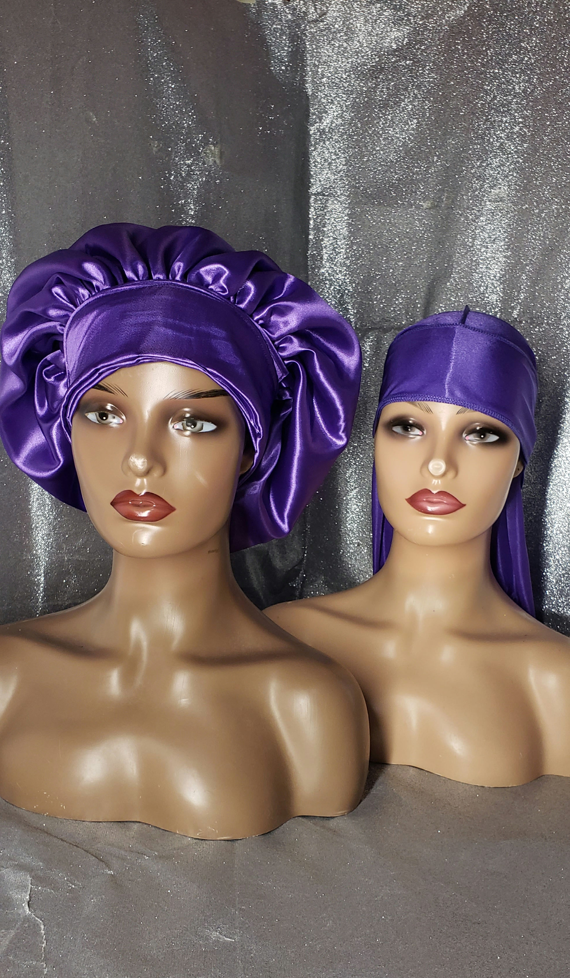 Purple His & Her Matching Satin Set