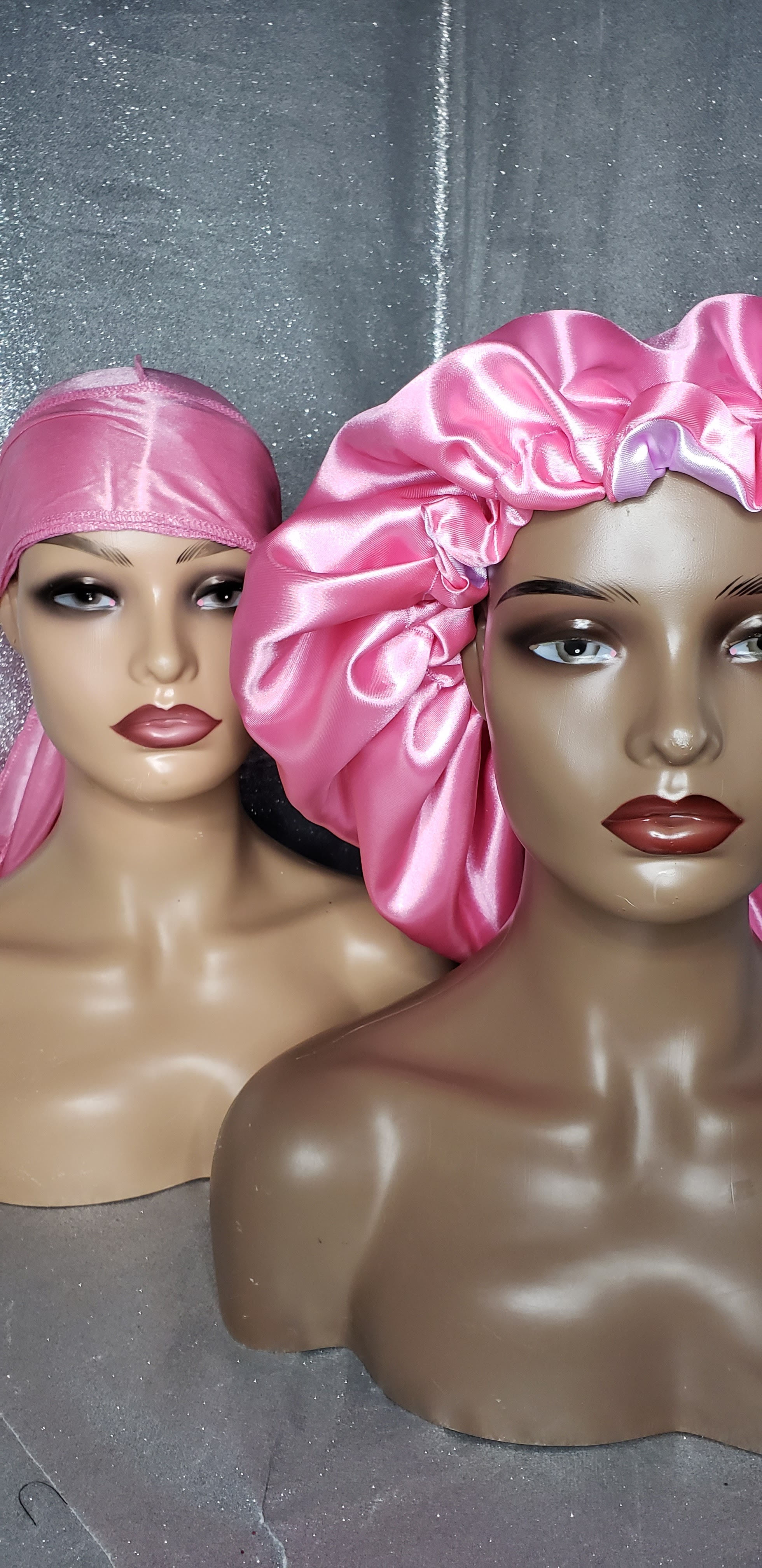 Pink His & Her Matching Satin Set