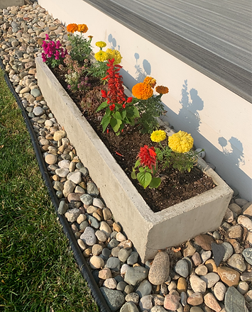 Concrete flower planter box