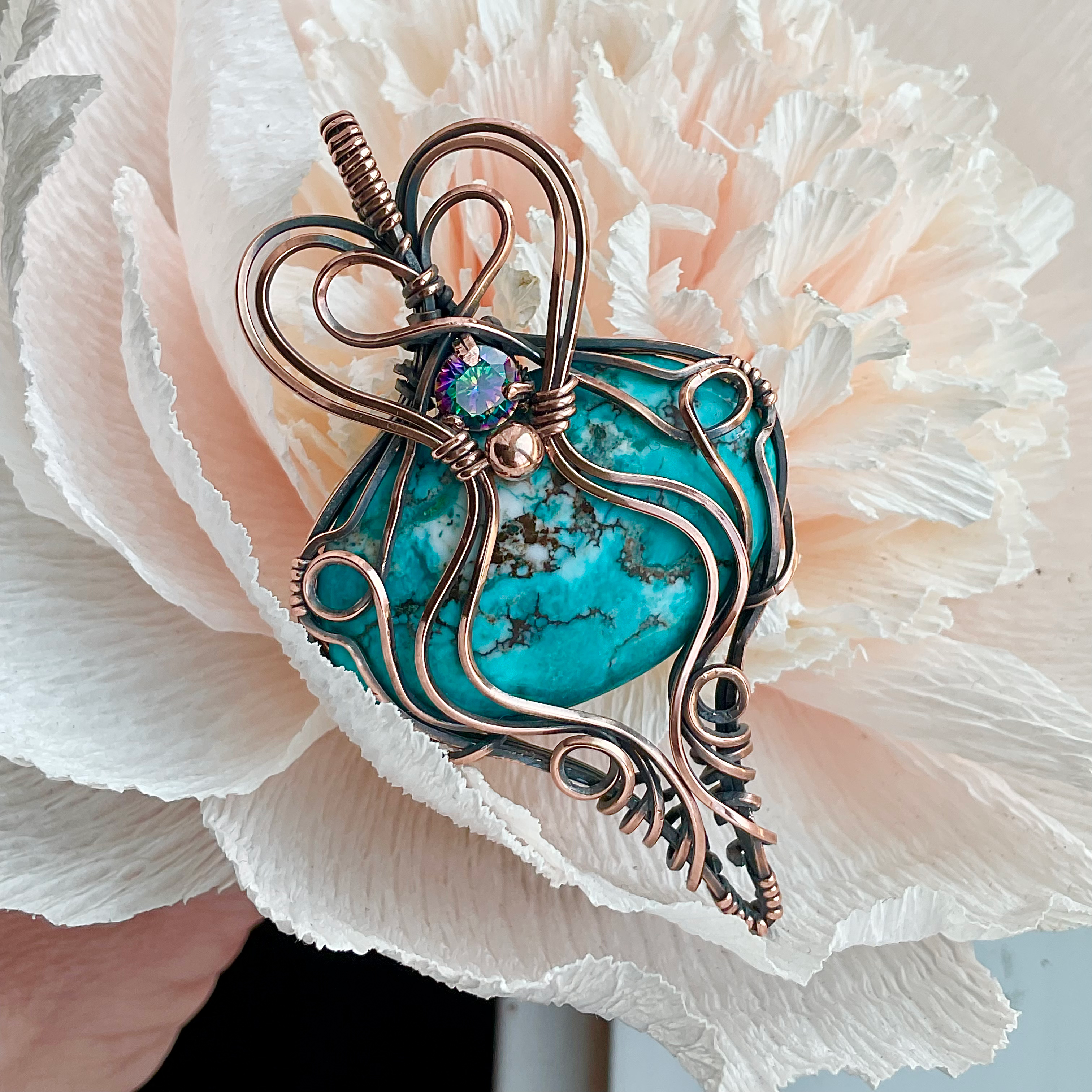 Hubei Turqoise with Mystic Topaz