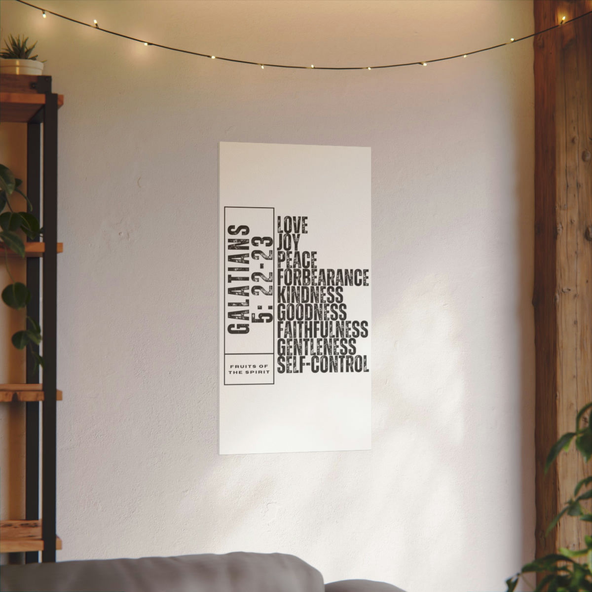 Fruit of the Spirit Canvas - White