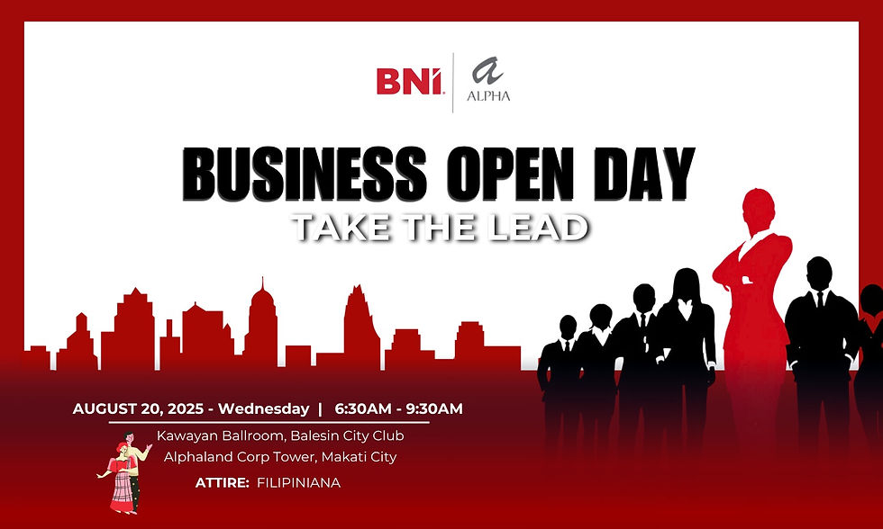 BNI Alpha Business Open Day - Take the Lead