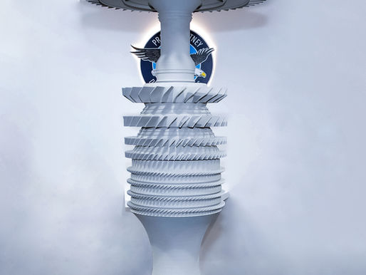 Pratt & Whitney Geared Turbofan trade show pictures