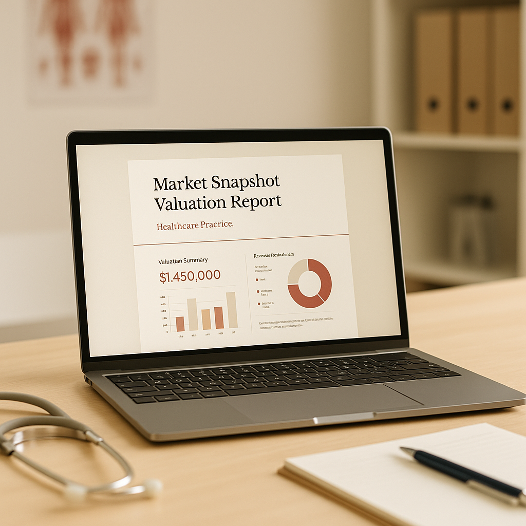 Find out what your healthcare practice may be worth with a data-driven valuation snapshot based on real market comps and key