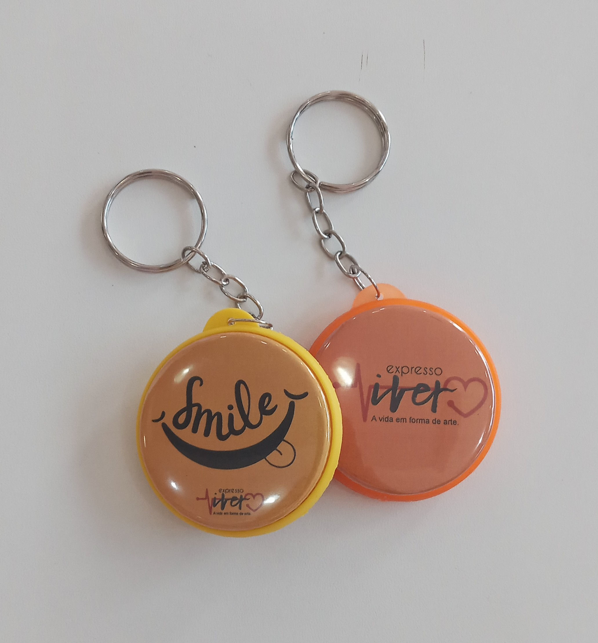 Botton chaveiro dupla face várias estampas
