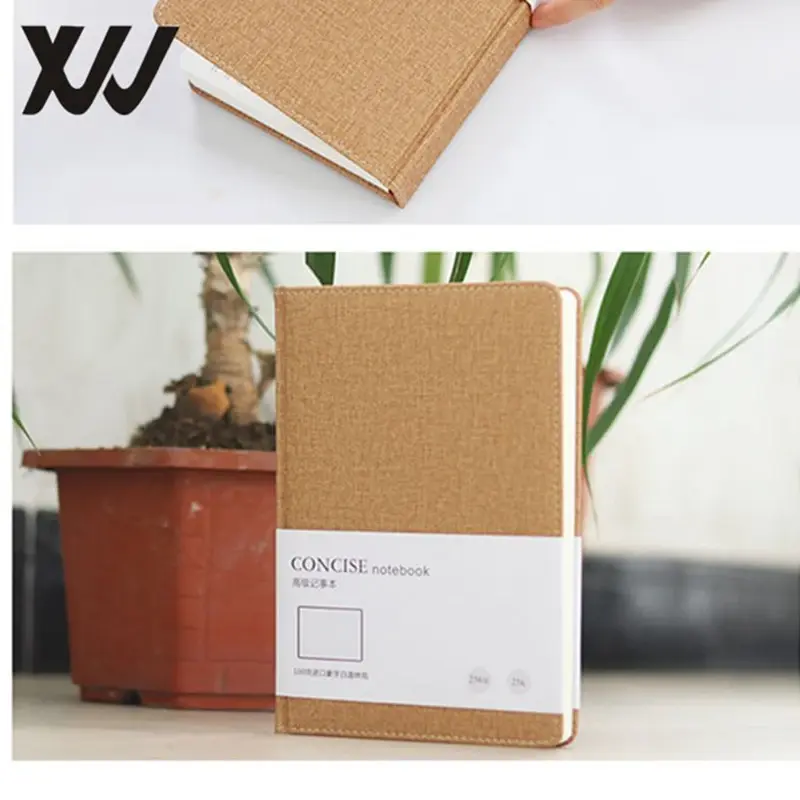 Thumbnail: Custom A5 Notebook Linen Hard Cover Journal With Book Sleeve