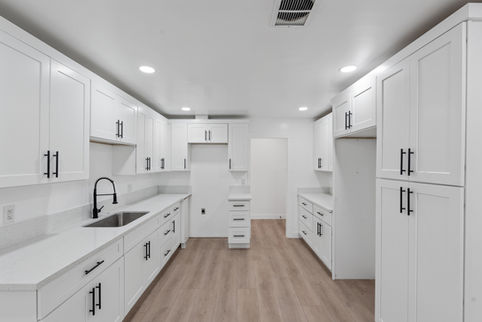 Updated modern kitchen in renovated home.