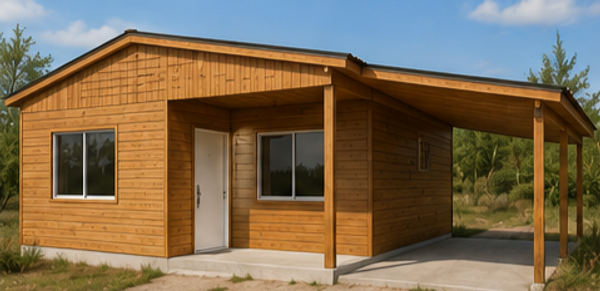 Cabaña 50m2 con galeria