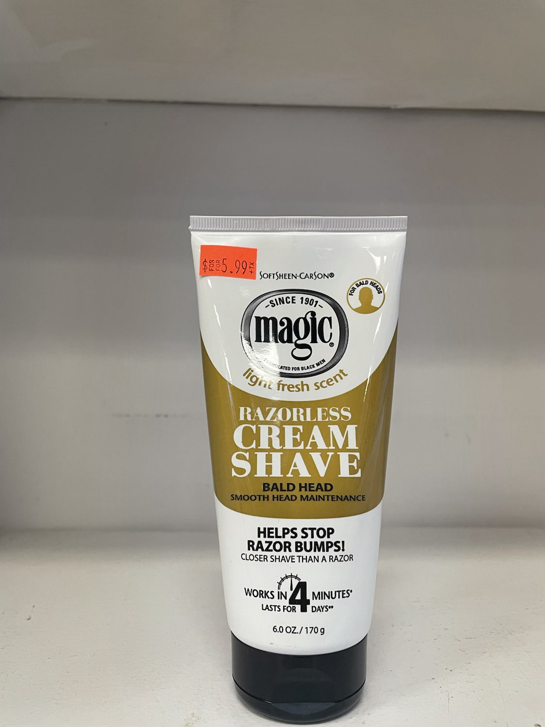 Soft sheen Carson ( Magic Light Fresh Scent) Razorless Cream Shave