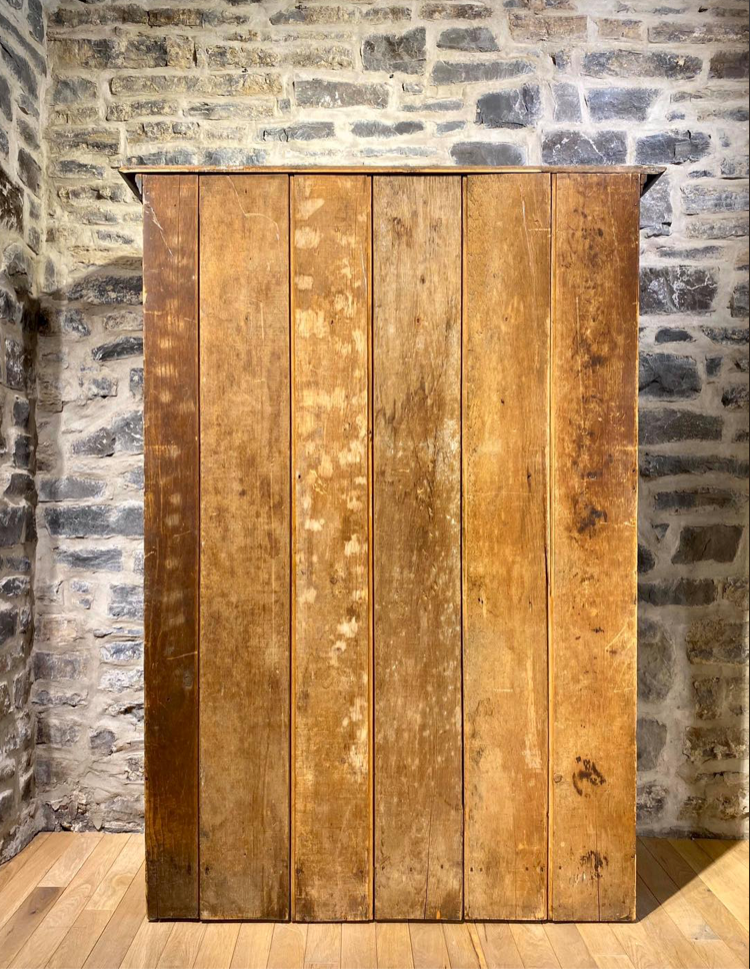 Thumbnail: A striking mid 19th C French Canadian pine wardrobe in original paint, Quebec