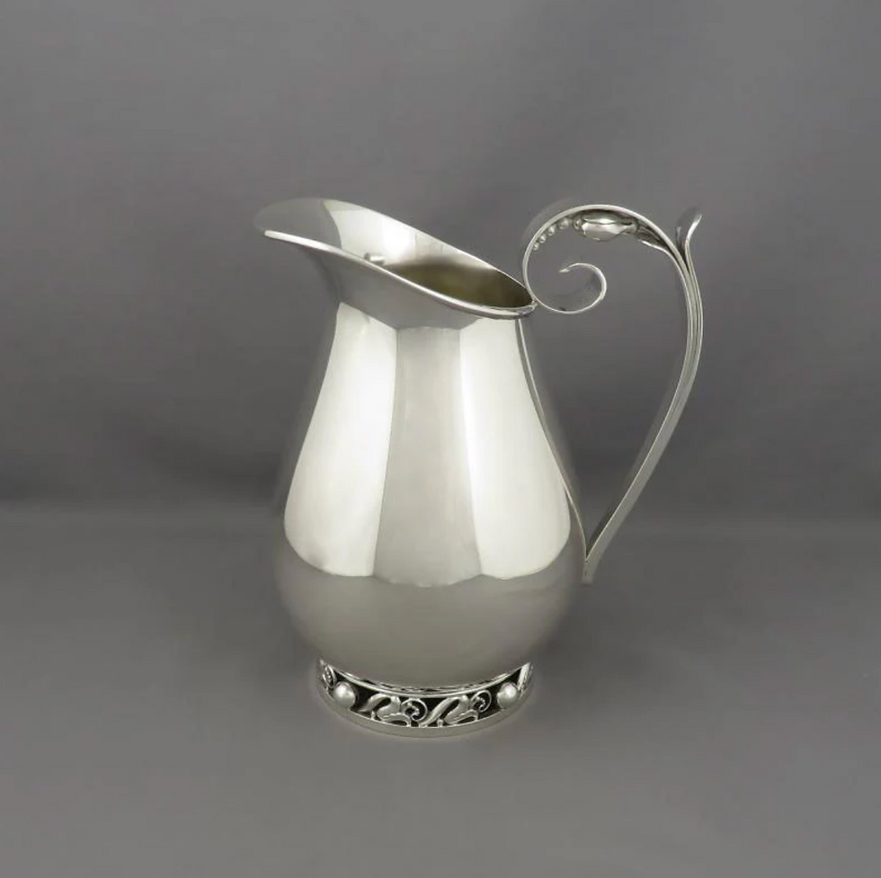 Thumbnail: A stylish American sterling silver water pitcher, International Silver Co, c1950