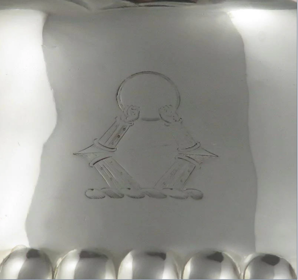 Thumbnail: A handsome Regency sterling silver coffee pot, WE London 1817