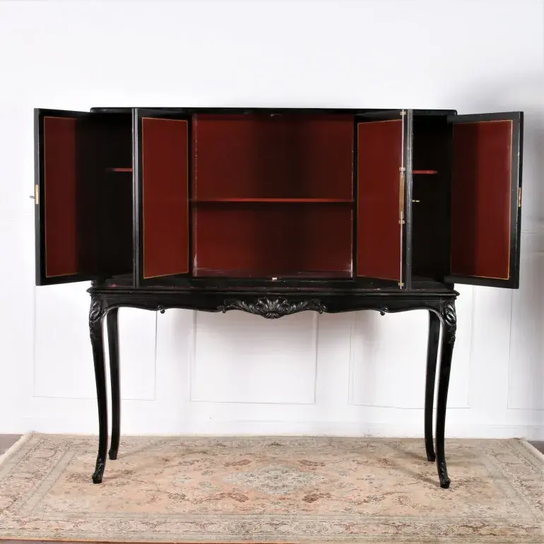 Thumbnail: A rare matched pair of early 19th century large lacquered cabinets, circa 1800