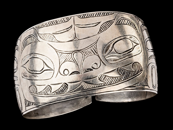 希少 Haida Tribe Silver 925 Bangle 希少 Haida Tribe Silver 925 Bangle