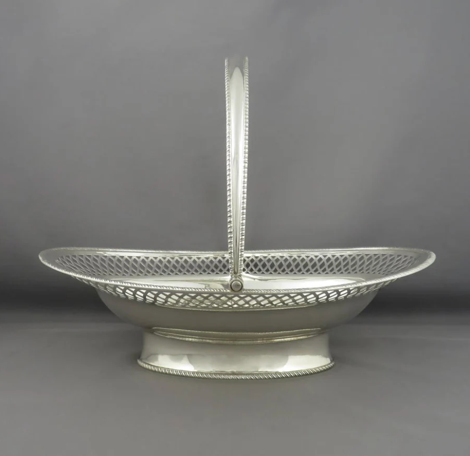 A fine George III silver cake or fruit basket, William Abdy II, London 1801