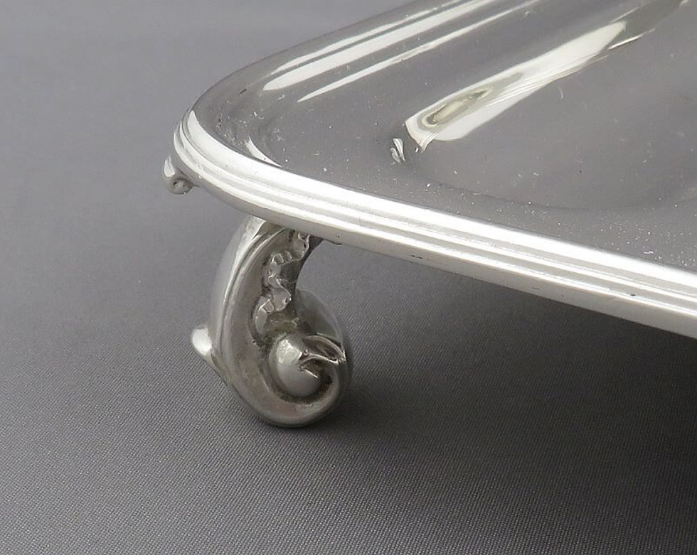 Thumbnail: An English sterling silver inkstand by Mappin and Webb, Birmingham 1936