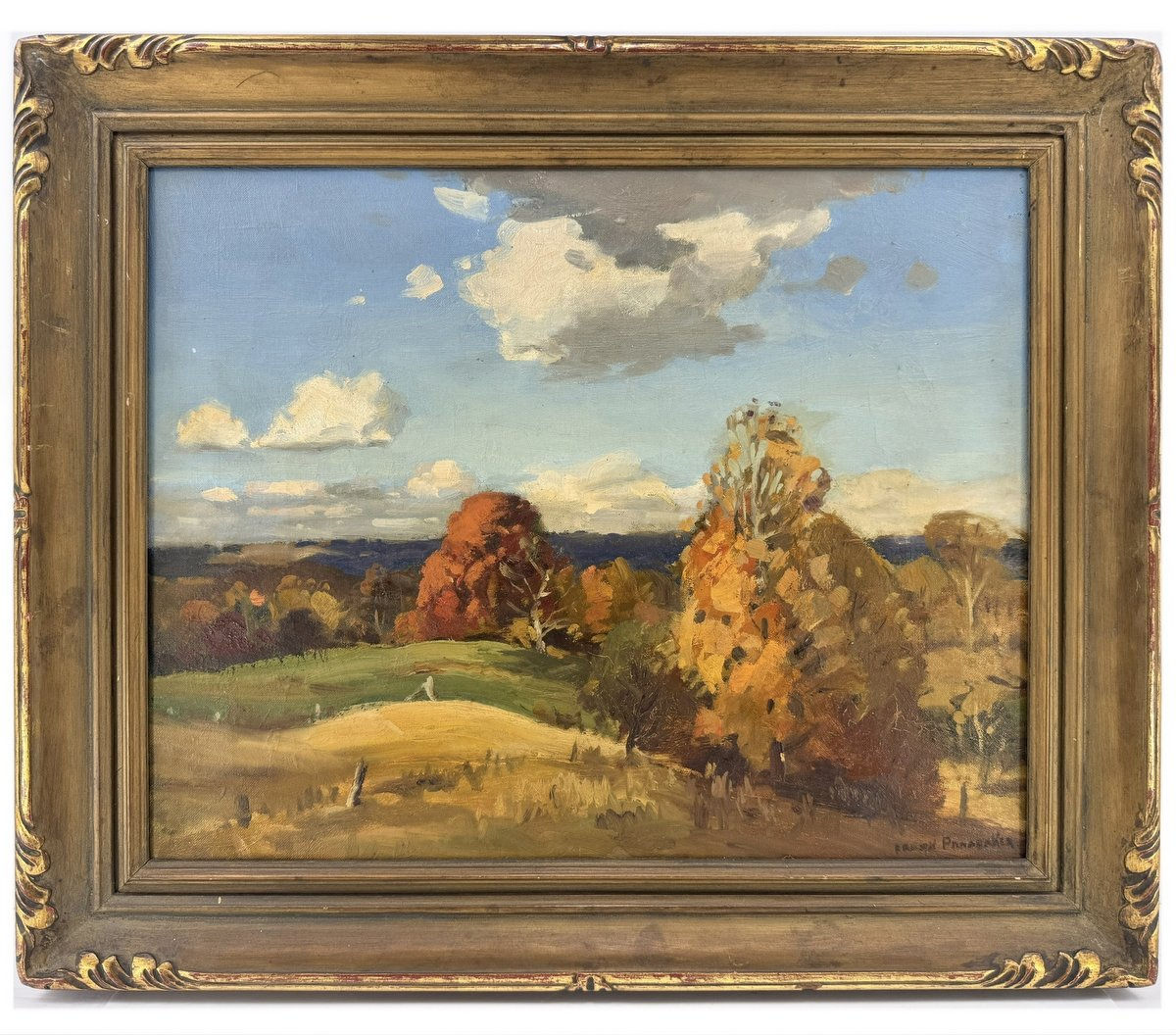 Frank Shirley Panabaker (Canadian, 1904-1992) 'Fall Landscape' oil/o/c c1930s