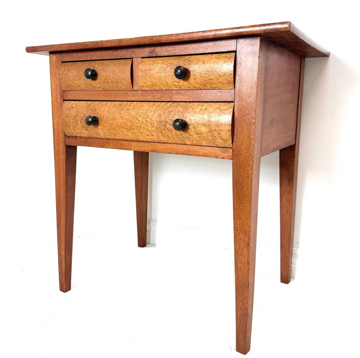 A mid 19th century Colchester County three drawer heart table, Nova Scotia c1860