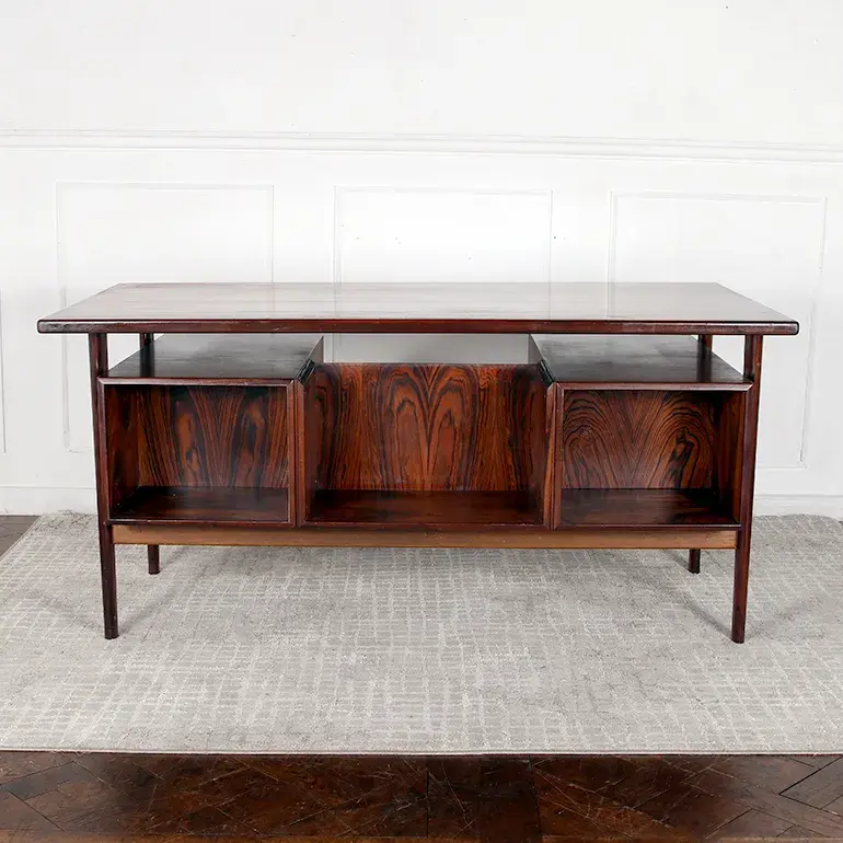 Thumbnail: A Mid Century Modern rosewood executive desk by Kai Kristiansen for FM Møbler